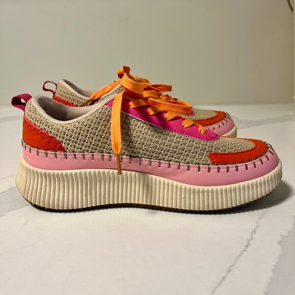 Nicole Miller Brita Pink Multi Platform Sneakers – Size 10 - Picture 7 of 10